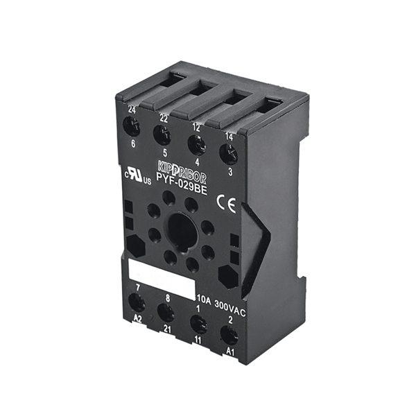 Монтажные колодки KIPPRIBOR PYF-029BE и PYF-039BE (для 2- и 3-контактных промежуточных реле серии RS) Монтажные колодки KIPPRIBOR PYF